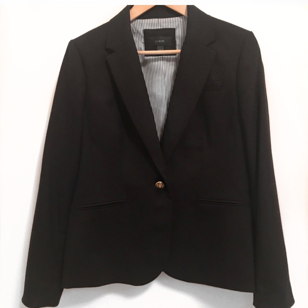 J.Crew Classic Schoolboy Navy Wool Blazer-12 EUC